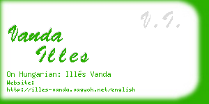 vanda illes business card
